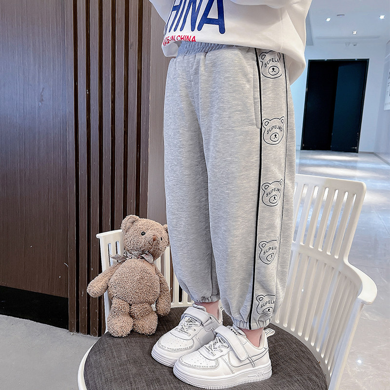 Girls' spring and autumn clothes and pants to wear foreign style 2022 fashionable children's casual children's autumn baby sports long sweatpants