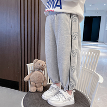 Girls spring autumn clothes pants outside wearing foreign air 2022 trendy children casual childrens autumn baby sports long sweatpants