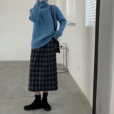 Шерстяная демисезонная длинная юбка, коллекция 2021, в западном стиле, по фигуре, подходит для полных девушек, средней длины