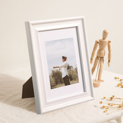Solid Wood White Photo Frame Empty Frame Table Setting Creative 6 7 8 10inch Photo Printing Made into Photo Album Frame Mounting