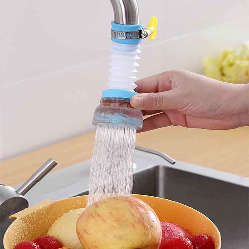 Kitchen faucet splash nozzle extender filter household tap water spray water saving machine