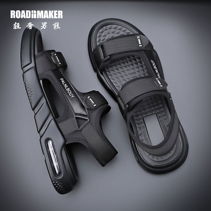 ROADMAKER sandals men's summer 2021 new slippers trendy anti-sweat and leisure sport outside wearing air cushion cold tug