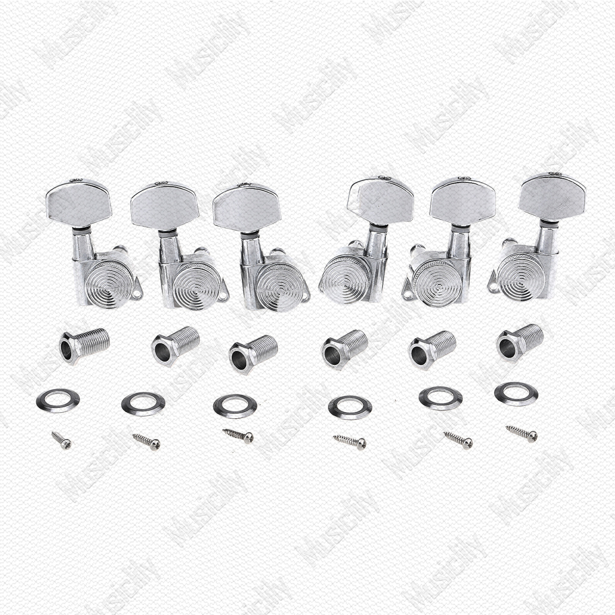 Musiclily U's large-square tilt angle full-enclosed thread lock LP SG electric guitar button string quasi 3 sets