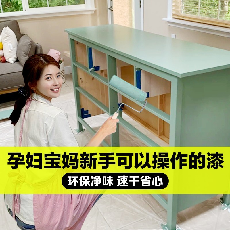 Environmental Protection Brush Lacquered Wood Lacquered Wood Lacquered Old Wood Wardrobe Furniture Table Cabinet Change Color Renovated Water-based Paint Paint-Taobao