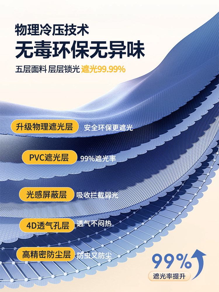 Strong Blackout Dormitory Mosquito Net Integrated with Elevated Bed Curtain, Suitable for College Students' Dormitory Bunk Beds, Universal Curtain Bed Canopy, Full Coverage