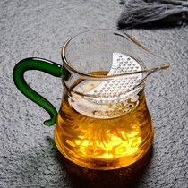 Drink green tea Glass Cup Dragon Well Tea Cup Tea Water Separation Filter High Temperature Justice Cup Teahouse Special Senior
