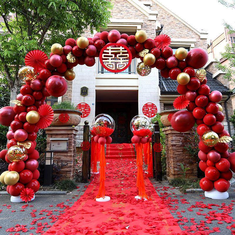 Wedding Balloon Arches Bracket Wedding house decoration Scene Placement Wedding Opening Countryside Exterior View Outdoor Wedding items-Taobao