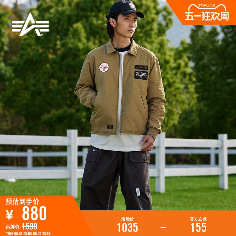 Мужская куртка Alpha Industries нового лета с американским алмазным клетчатым дизайном 0065P