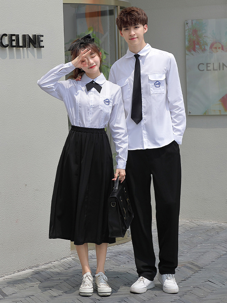 Attached middle school class uniforms, high school students' autumn suits, middle school students' clothes, college style junior high school uniforms, sports meeting chorus costumes