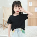 Детская футболка с коротким рукавом, хлопковая базовая приятная телу летняя одежда для мальчиков, детская одежда