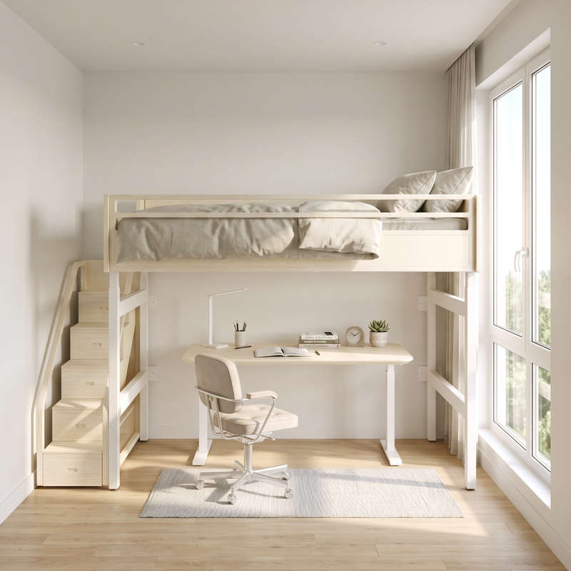 Electric Adjustable Bed Frame for Small Apartments, Convertible into a Loft Bed, Suitable for Guest Rooms in Apartments Electric Adjustable Bed Frame for Small Apartments, Convertible into a Loft Bed, Suitable for Guest Rooms in Apartments
