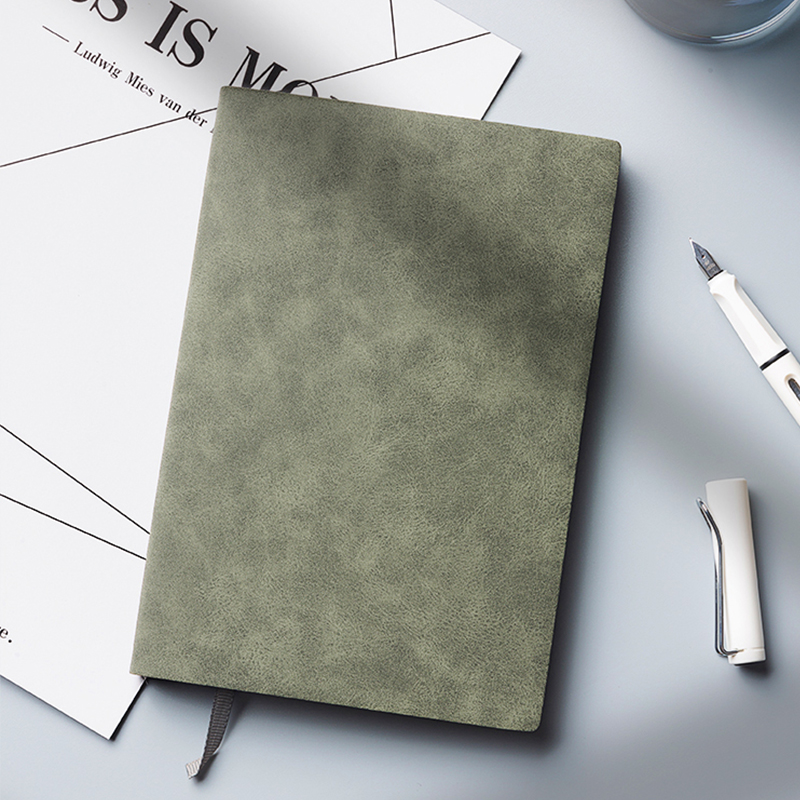 a4a5 Business Brief High-end Notebook Office Work Conference Notepad College Students Soft Leather Face Thickening Literary and Sophisticated Reading Study Learning Day Cortical cortex Custom Inprint LOGO