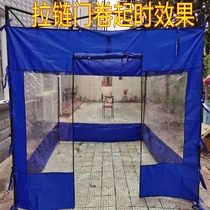 Thick transparent surrounded tent beside the four corners of the umbrella to protect against rain and wind shade and wind-proof large umbrella cartridge cloth