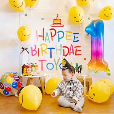 In Korea Netred birthday background poster Background wall Baby Baby Baby Party for Children's Party