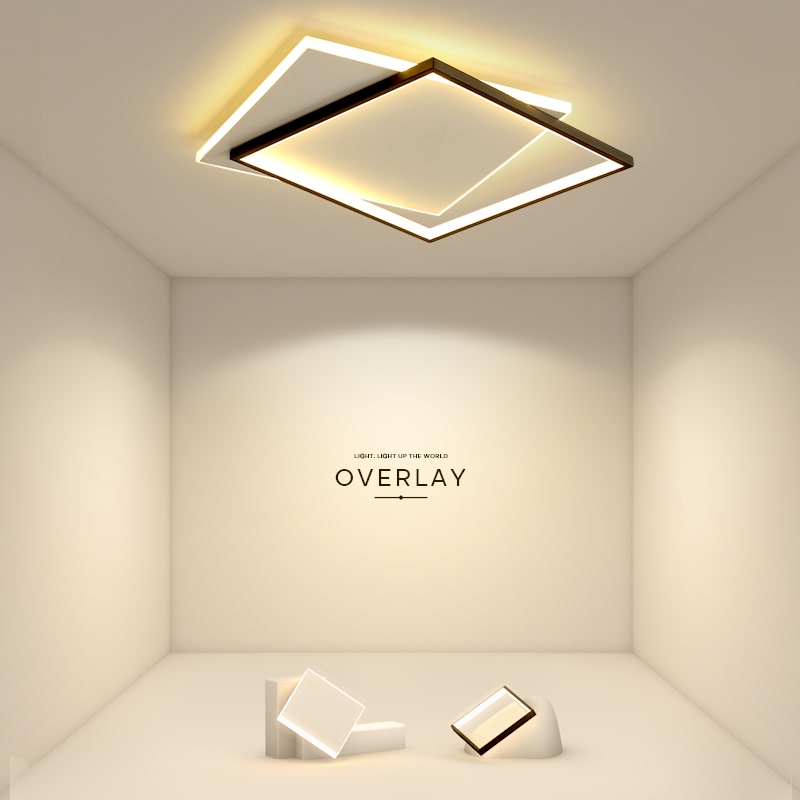 Yunsi Man Simple and Elegant Study Lamp Led Ceiling Lamp Creative Modern Square Personalized Living Room Bedroom Lighting Fixtures Yunsi Man Simple and Elegant Study Lamp Led Ceiling Lamp Creative Modern Square Personalized Living Room Bedroom Lighting Fixtures