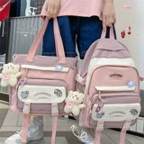 Ранец, брендовая милая сумка через плечо, вместительный и большой рюкзак, для средней школы