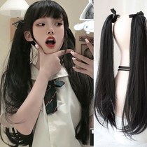 Wig Woman High Horsetail Strap With Long Straight Hair Grip Clip Type Ziza Small Braid Natural Temperament Microcurly Hair Hair Sheet Accessories