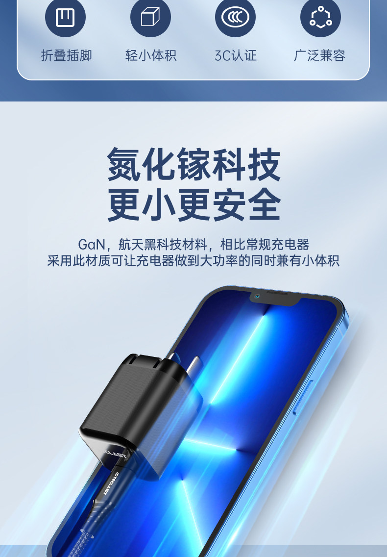 台电 30W氮化镓充电器 支持苹果PD快充 图2