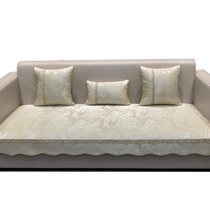 New light luxury style sofa cushion for all seasons Nordic modern lace high-end non-slip leather cushion cover for summer