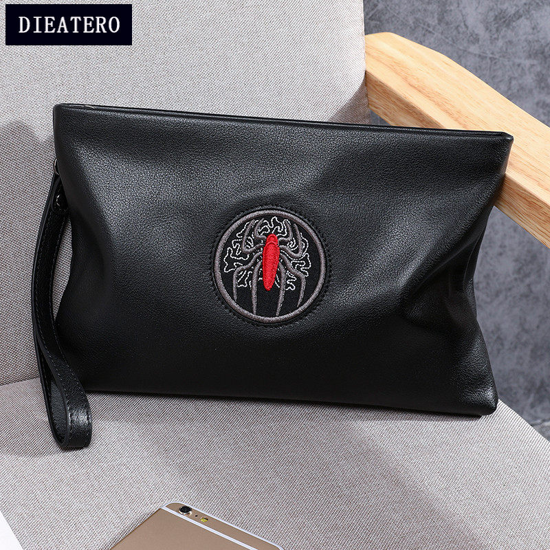 Special Cabinet 2022 Fashion Great Capacity Luxury retro men's handbag handbag men's genuine leather handbag letter enveloping