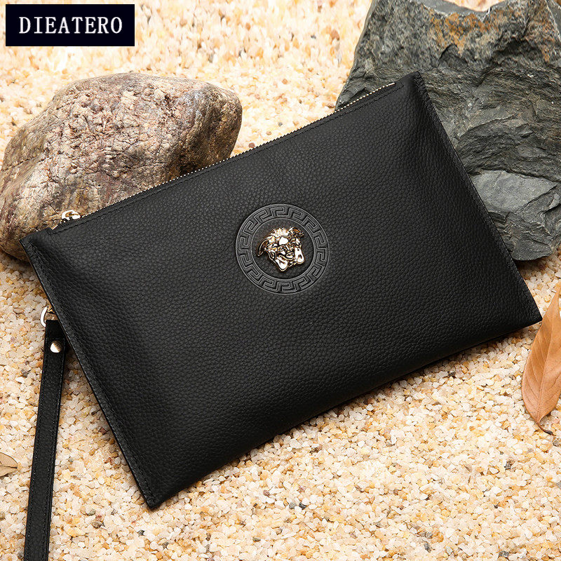 Large-capacity tide clutch bag casual business envelope bag clip bag men's bag tide 2021 men's handbag leather clutch bag