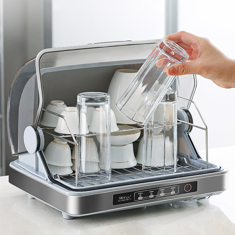 Tea cup disinfection cabinet small mini office UV desktop disinfecting cup cabinet tea cabinet drying