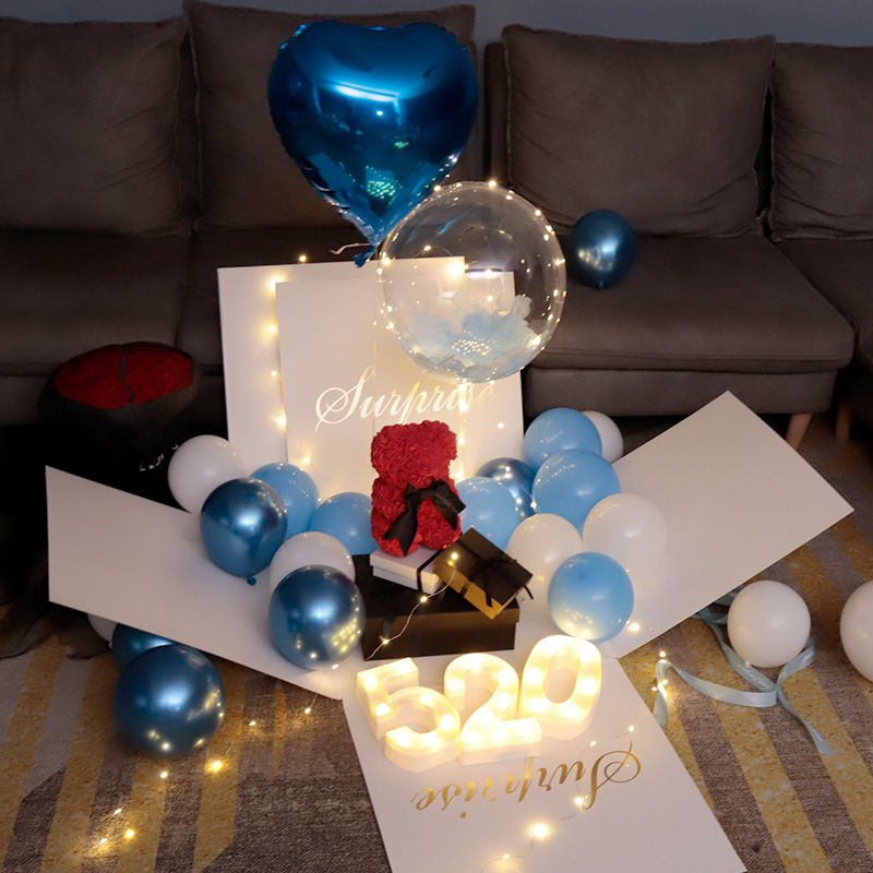 520 Confession Birthday Surprise Box Pop-up Blast Balloon Gift Box Large Creative Gift Net Red