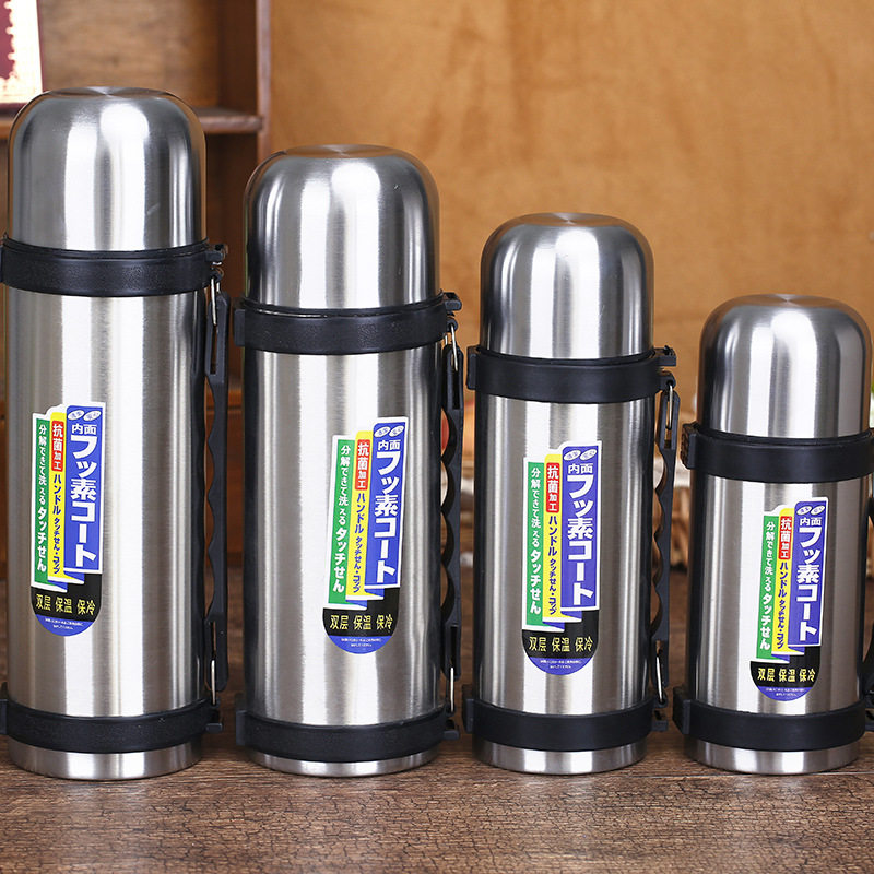 Stainless Steel Travel Pot Outdoor Hot Water Kettle Non Vacuum Insulated Bottle Home On-board Warm Water Glass Travel jug 