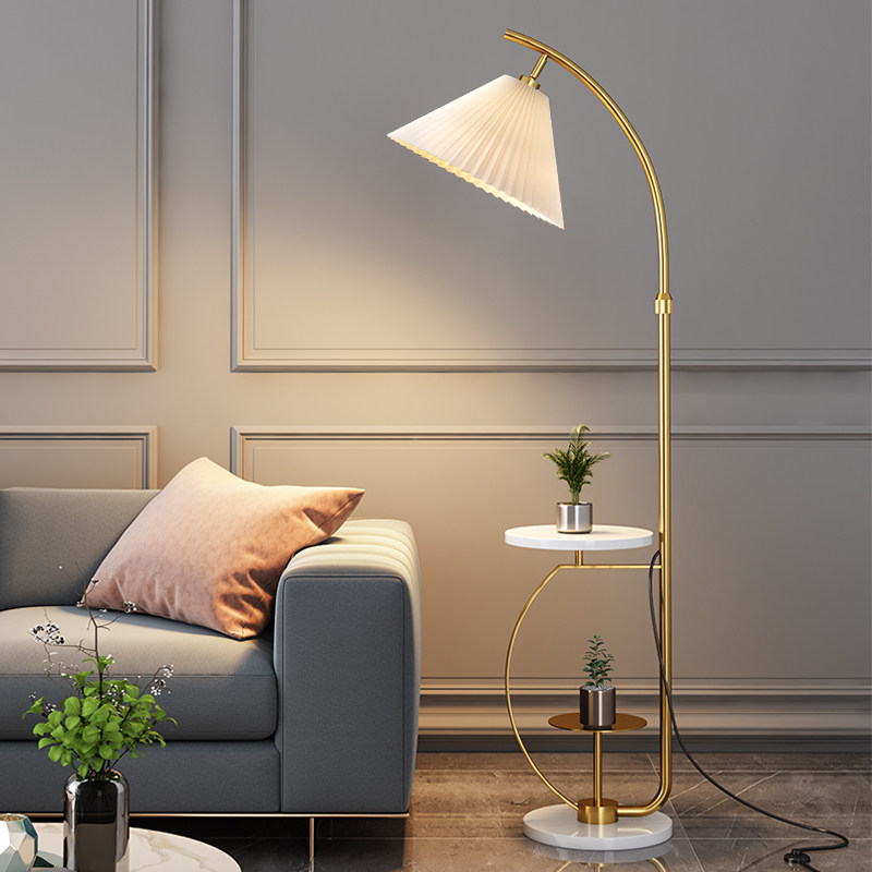 Tea table floor lamp Living room sofa Next ins net red Nordic Bedroom bed head cabinet with chest of drawers