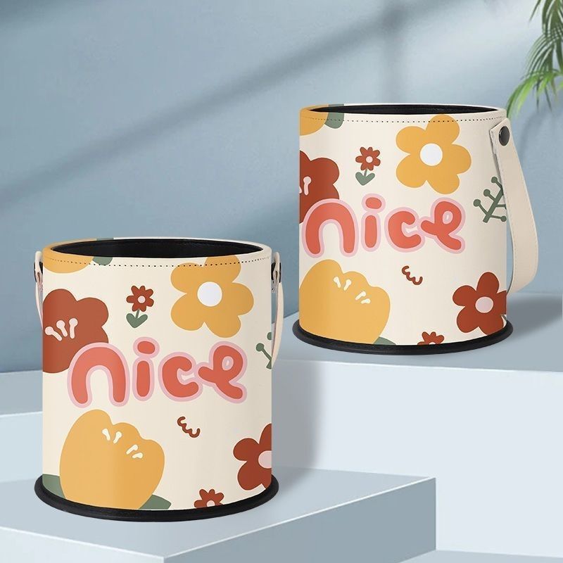 Car Trash Can, Popular Car Storage Bin, Car Trash Can with Colorful Design, Large Capacity, Waterproof