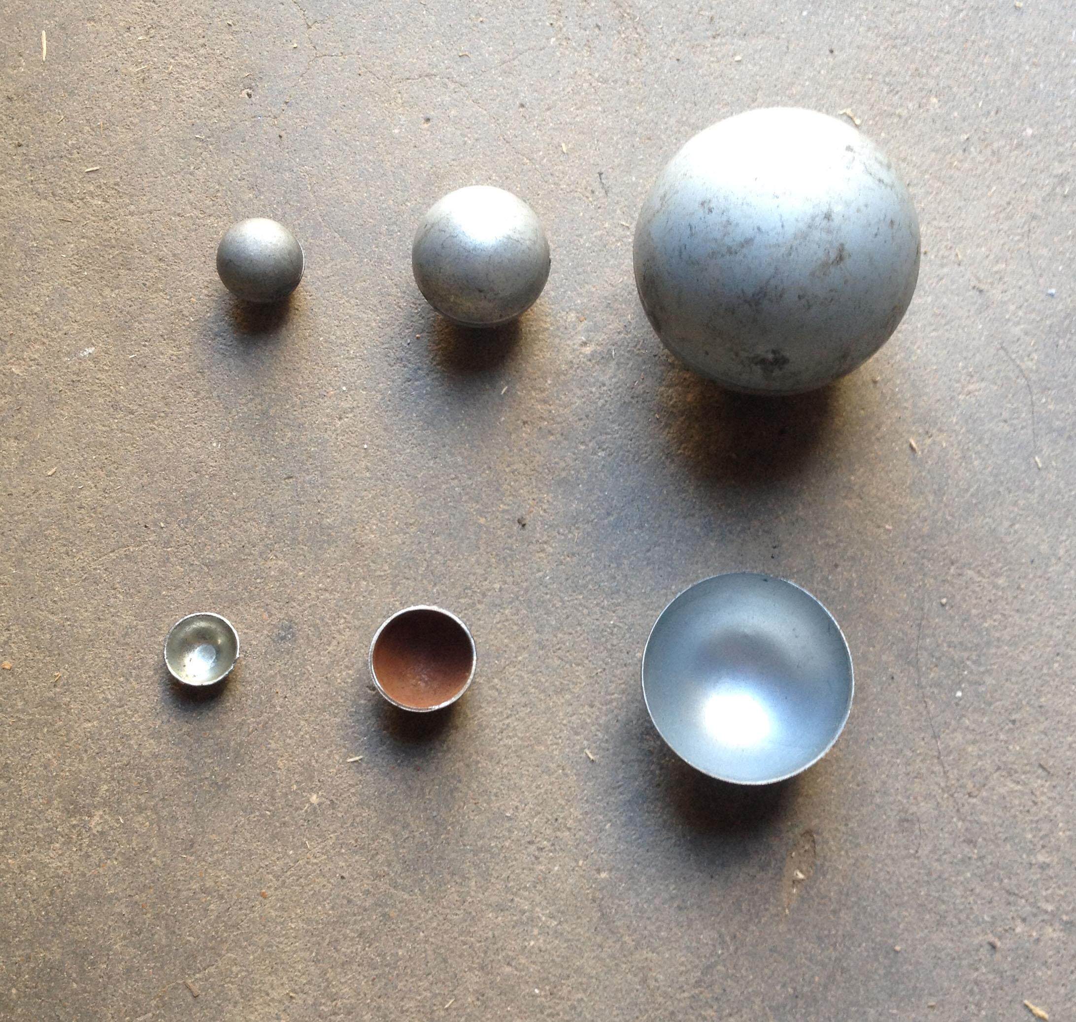 Punch pressure semicircle into round sheet iron hollow ball semi-circle cover to decorate hemispheric iron floral material