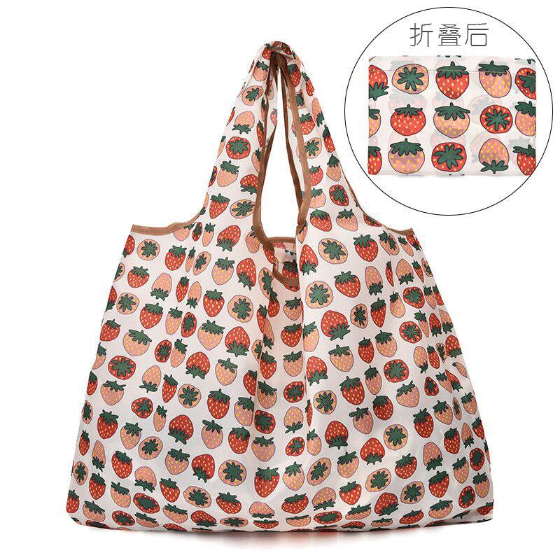 Portable foldable supermarket shopping bag large capacity packaging waterproof bag buy vegetable bag handbag large environmental protection bag