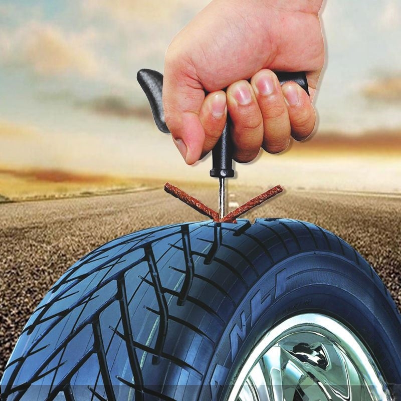 Car on-board tool tire repair tool car motorcycle electric vehicle vacuum tire emergency tire repair strip glue repair