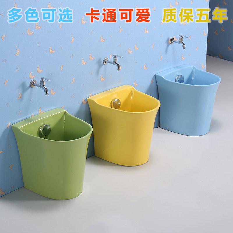 Household mop pool ceramic balcony bathroom color mop pool small size mop pool kindergarten sink outdoor