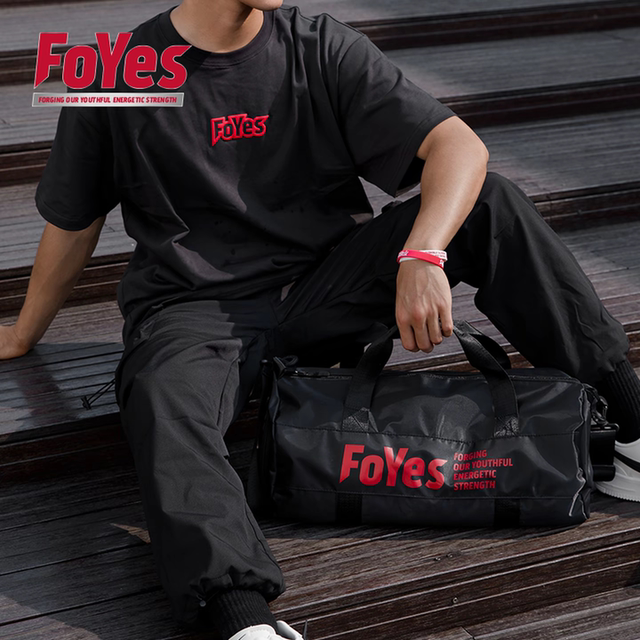 FoYes fitness bag large capacity fitness shoulder bag trendy bag hiking bag single shoulder basketball training bag for men and women