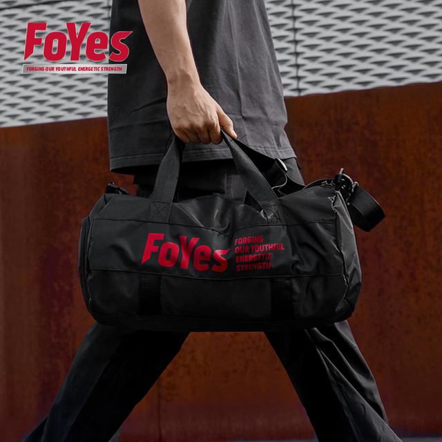 FoYes fitness bag large capacity fitness shoulder bag trendy bag hiking bag single shoulder basketball training bag for men and women