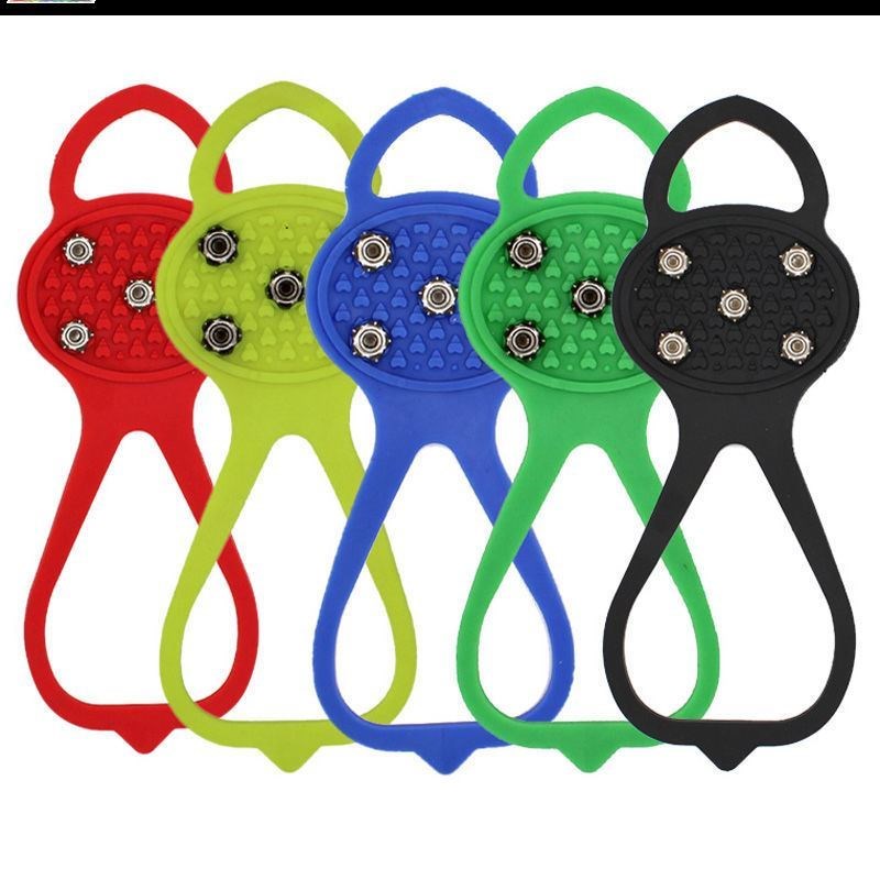 Outdoor Non-slip 8 Teeth Silicone Gel Ice Claw Snowland Snowy Ground Ice Surface Light Snow Grabbing Shoes Nails Male And Female General Anti-Fall