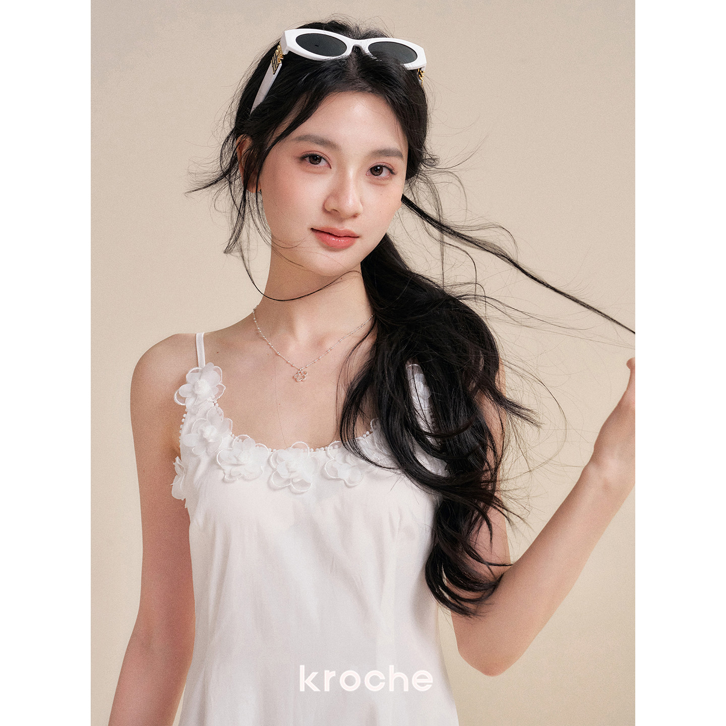 KROCHE フラワー ワンピース KR4069