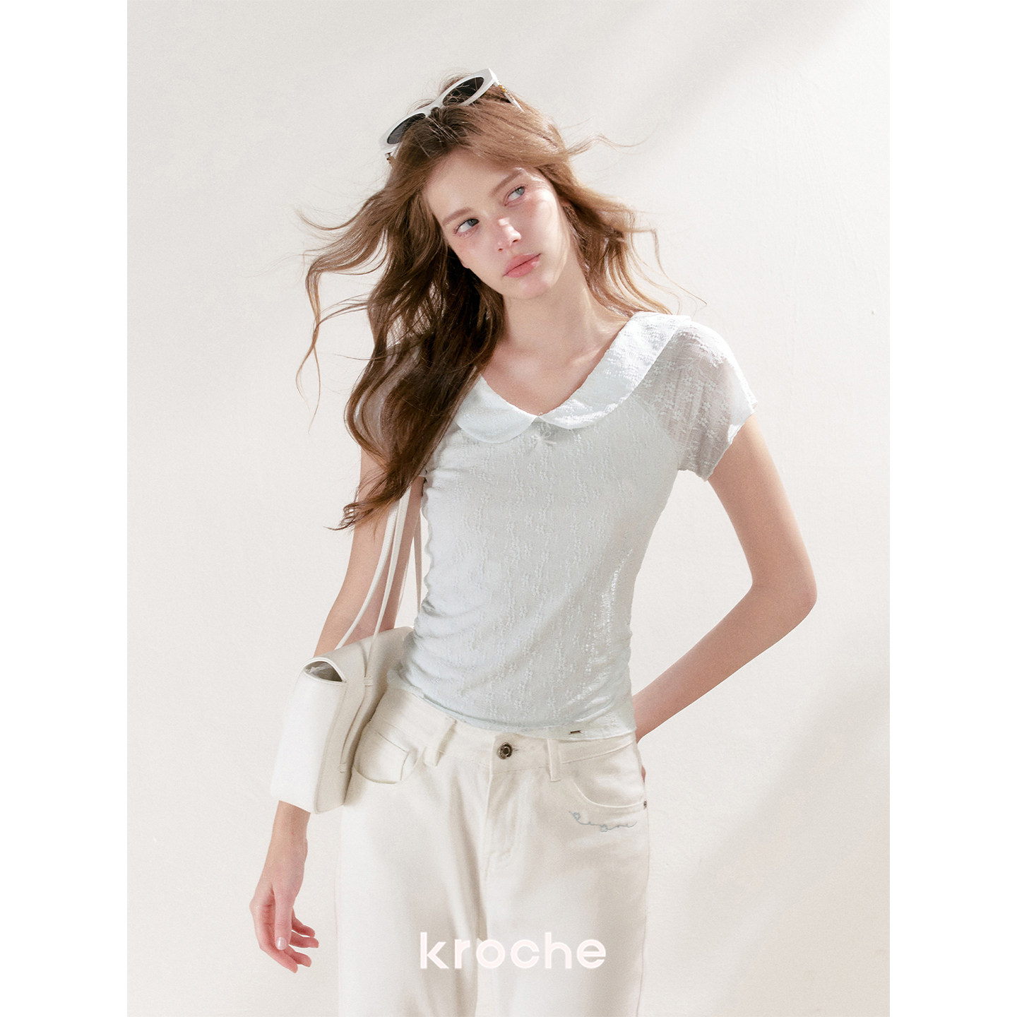 KROCHE リボン 半袖 Tシャツ KEC8090