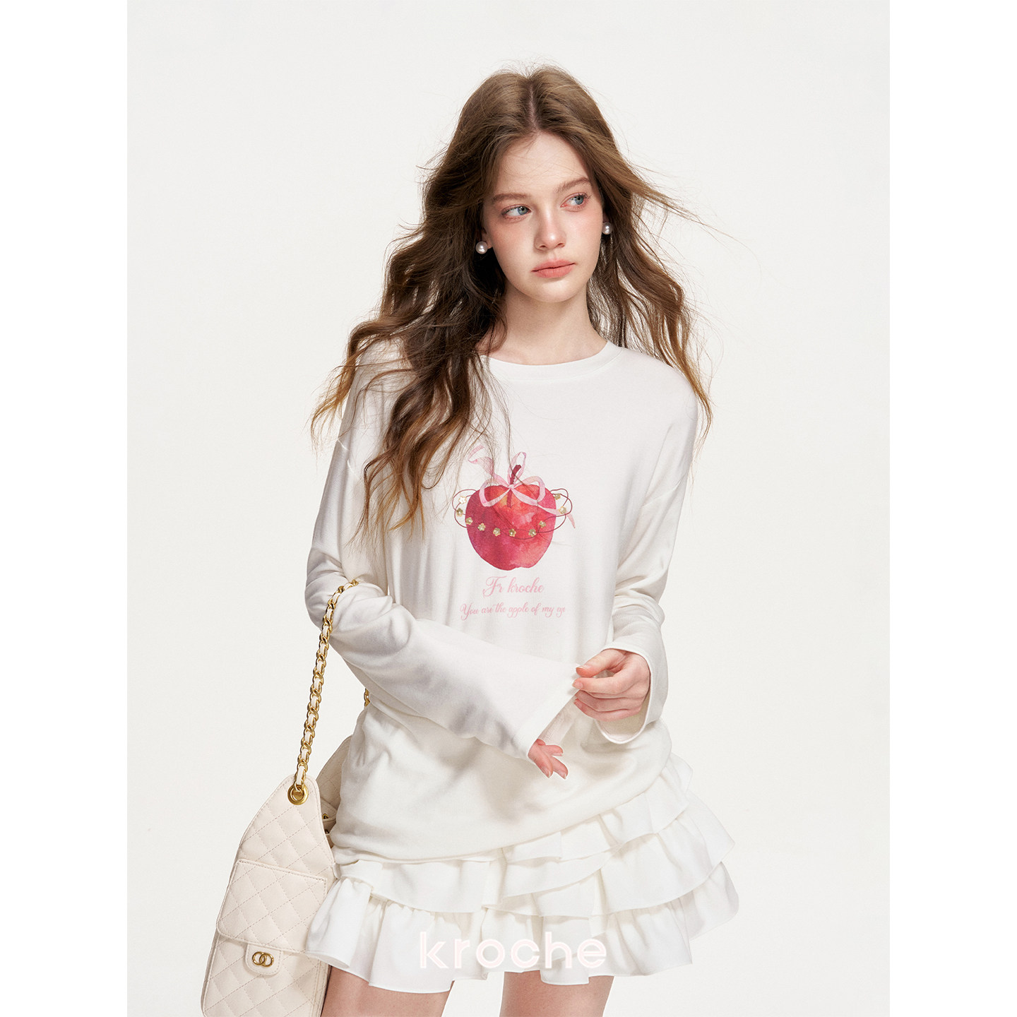 KROCHE リボン Tシャツ KE4045