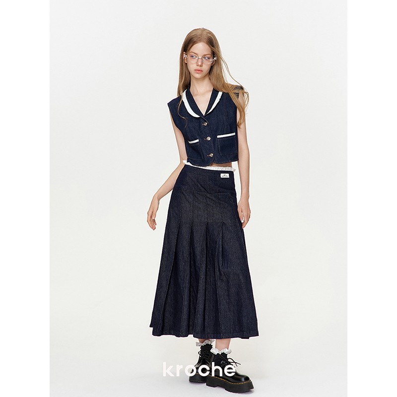 KROCHE デニム ベスト KB4302