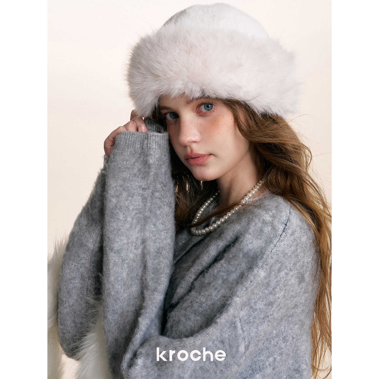 KROCHE リボン ジャカード ニット KTS7019