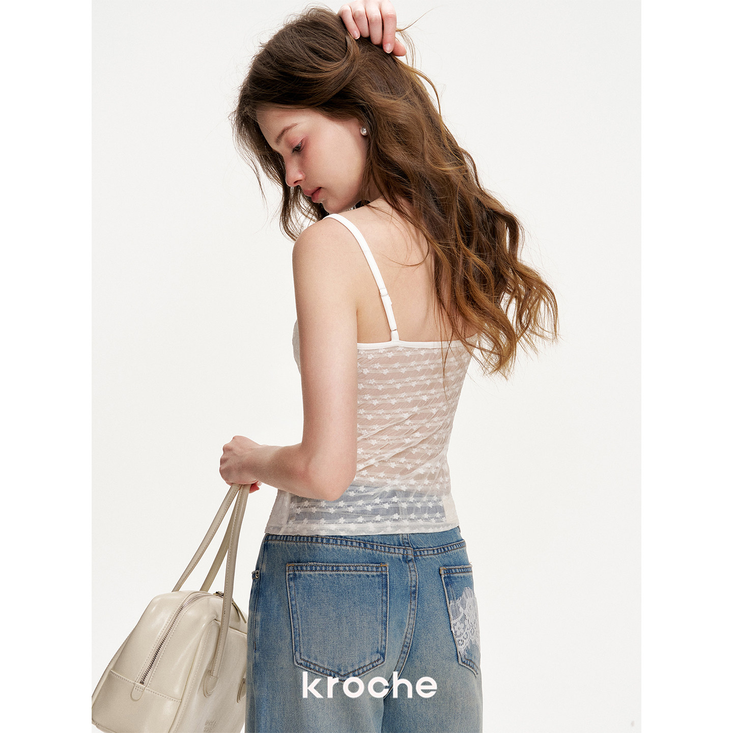 KROCHE レース Vネック キャミソール KOQ4023