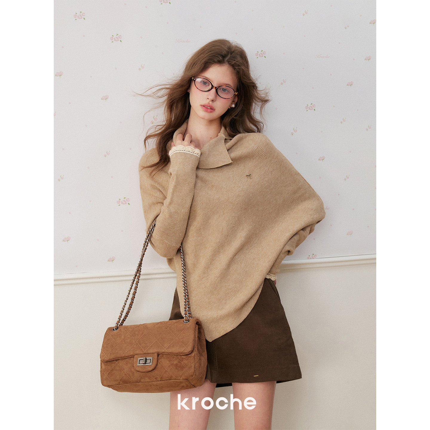 KROCHE 配色 アシンメトリー ニット KP3131