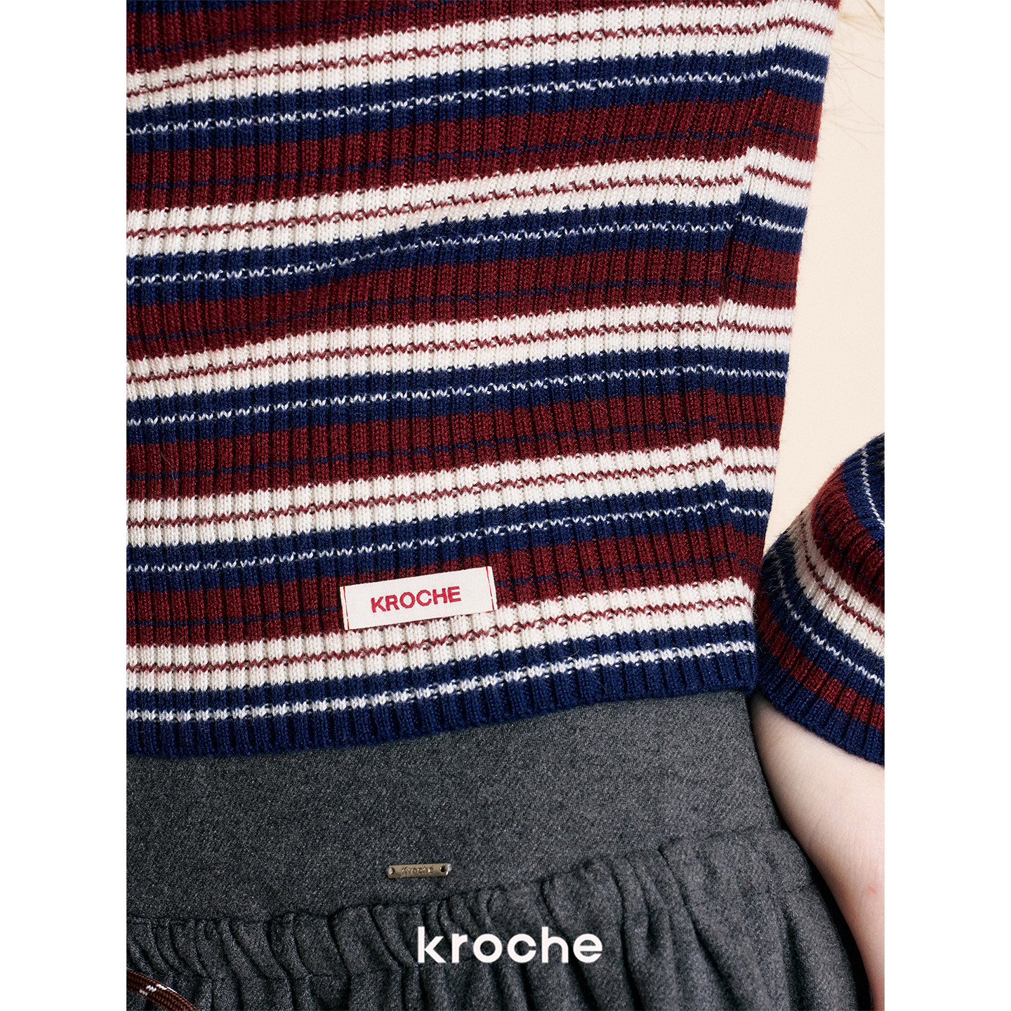KROCHE ストライプ 長袖 ニット KP9053