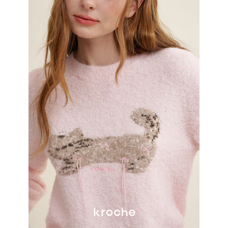 KROCHE ジャカード 長袖 ニット KB4612