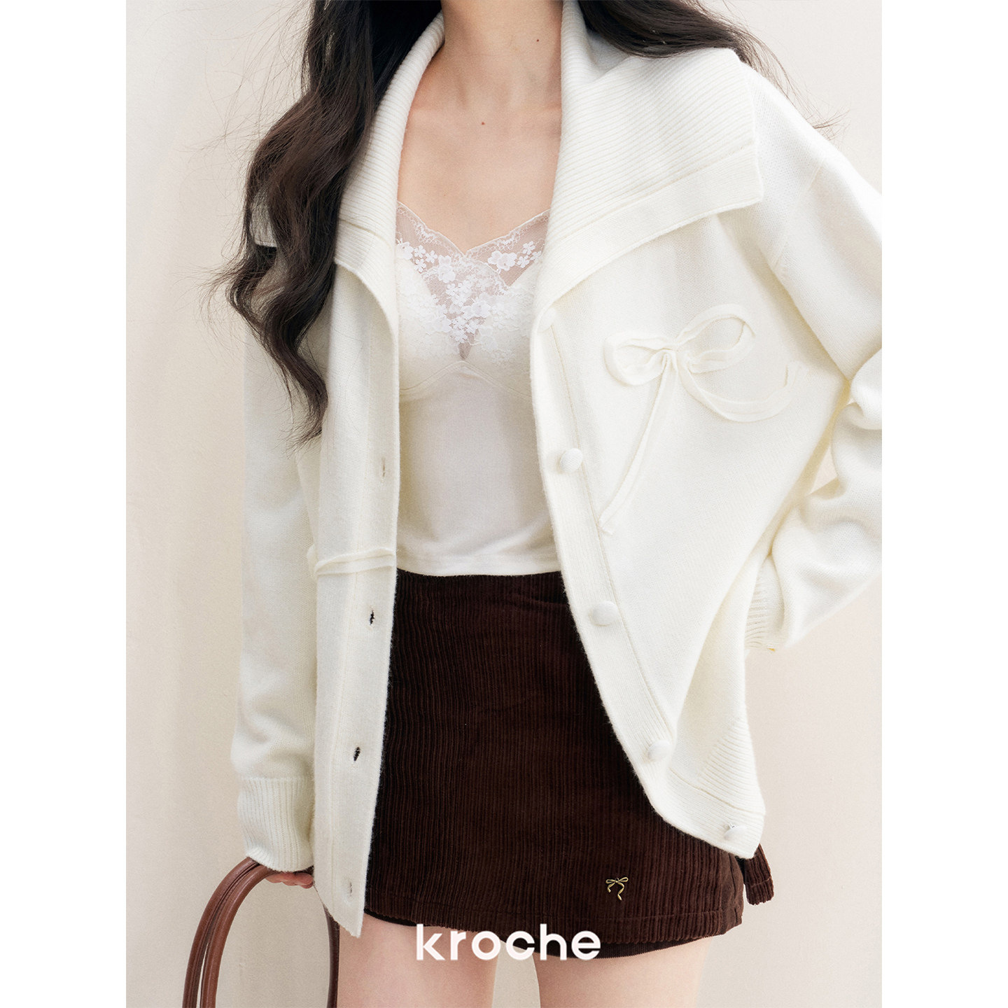 KROCHE リボン 長袖 ニット KP4029