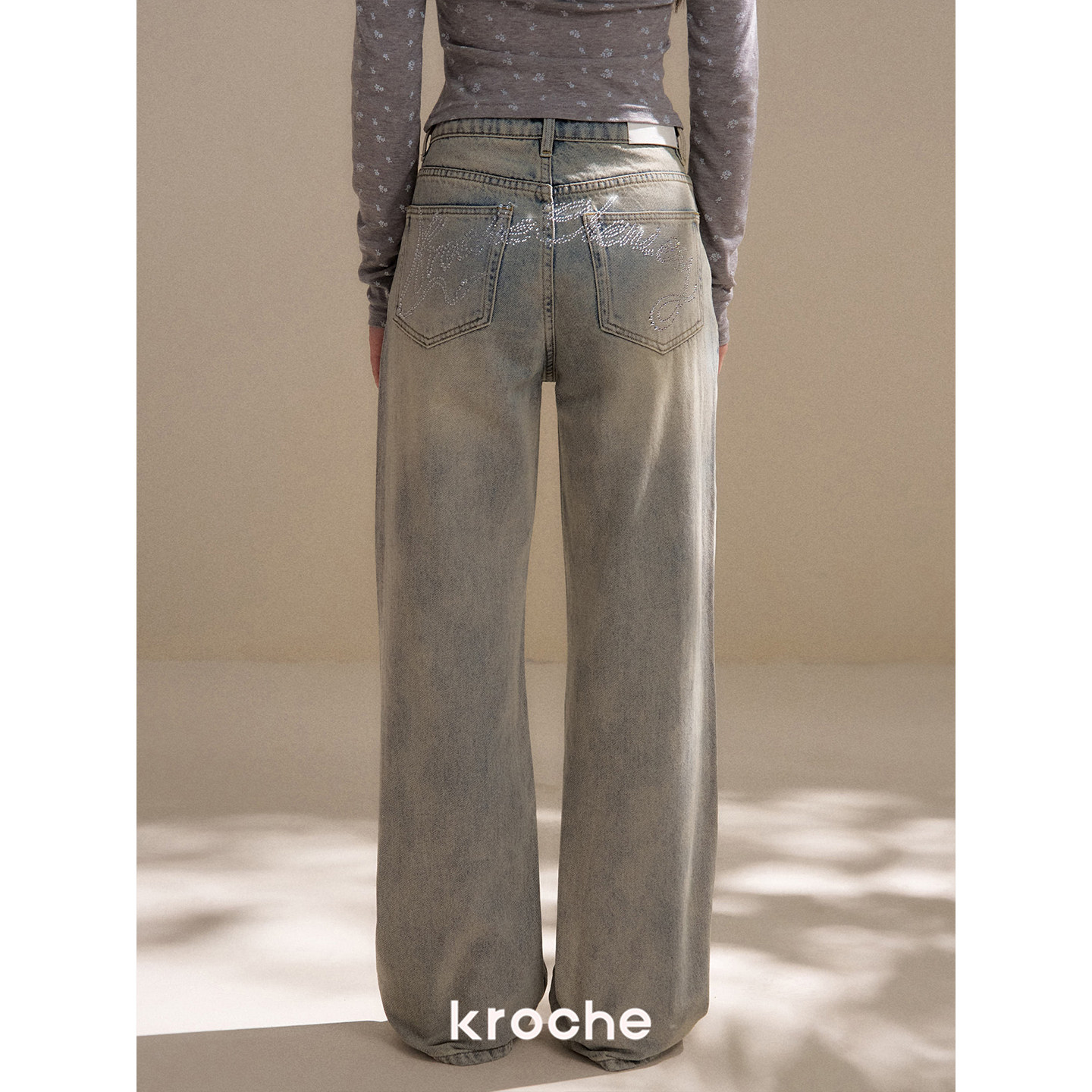 KROCHE デニム ストレート デニムパンツ KN2026