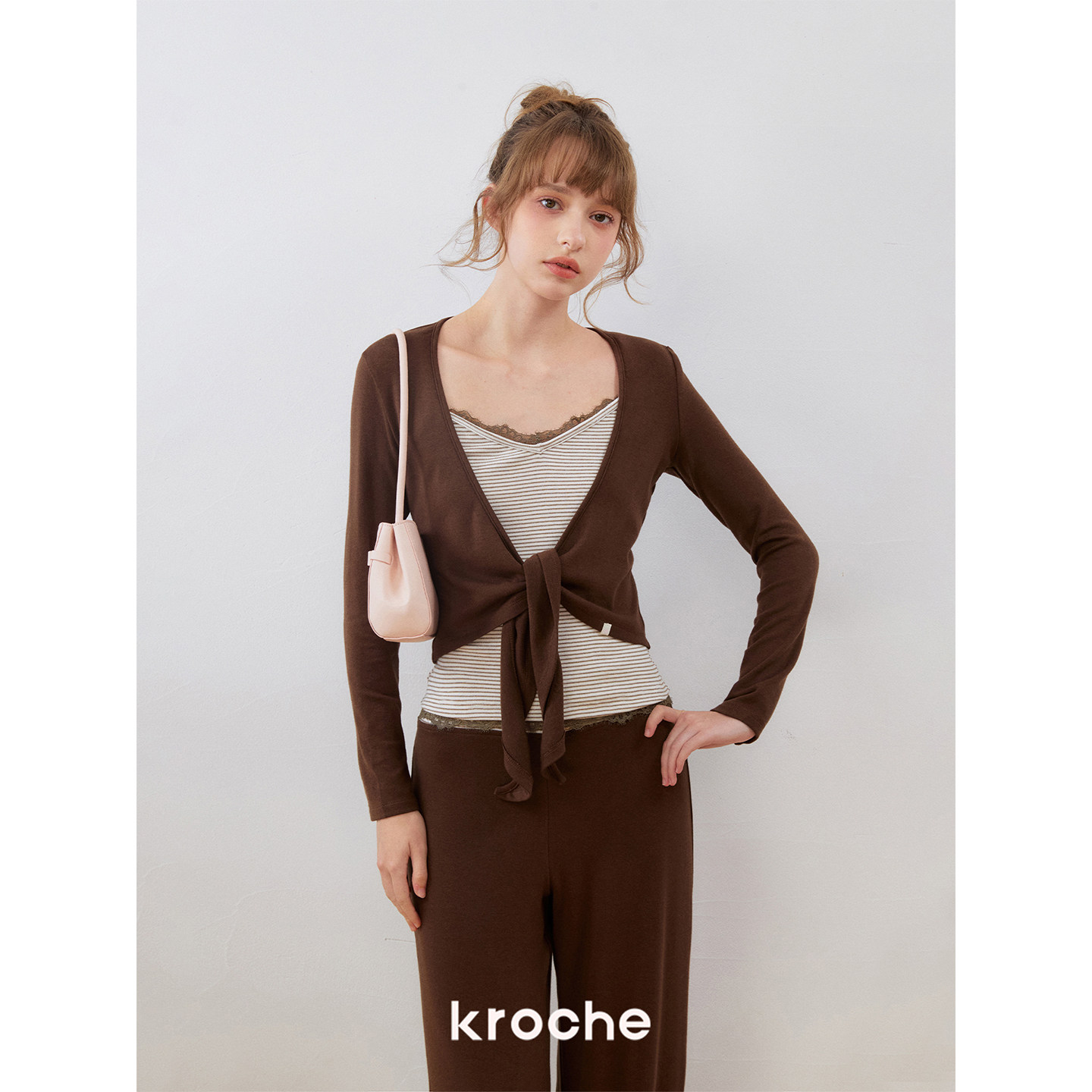 KROCHE レース ストライプ セットアップ