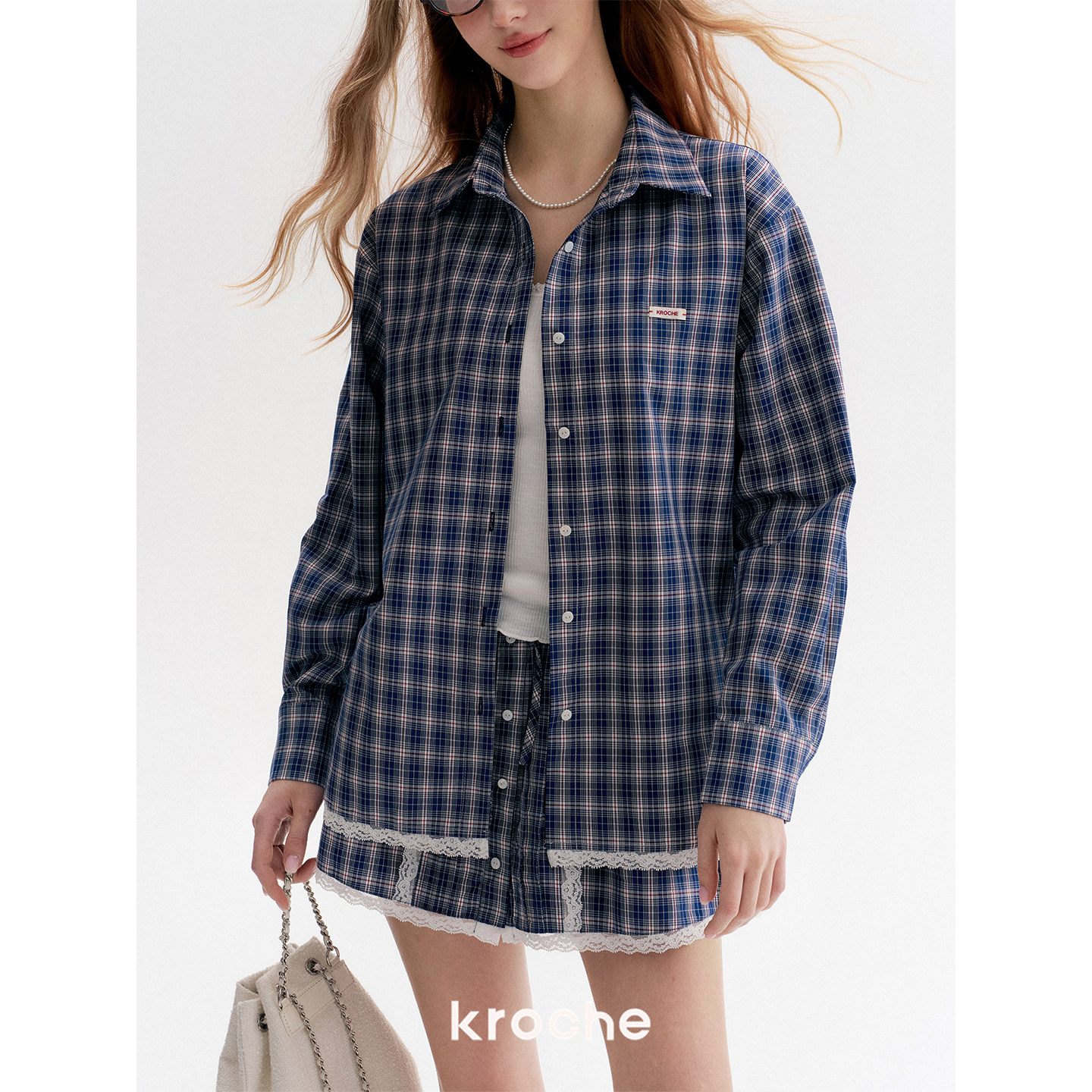 KROCHE レース チェック セットアップ KPK9020